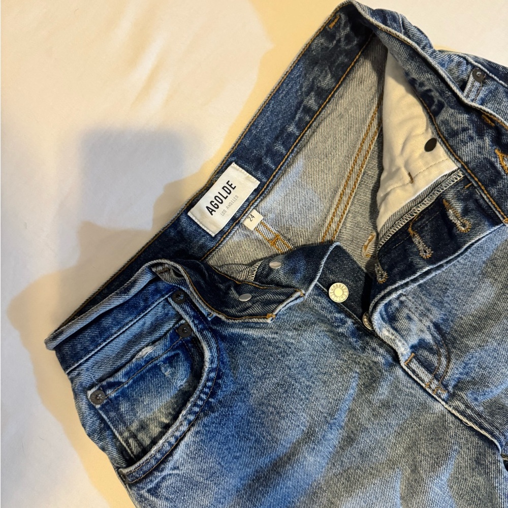 Agolde Riley High Rise Slim Leg Shorts